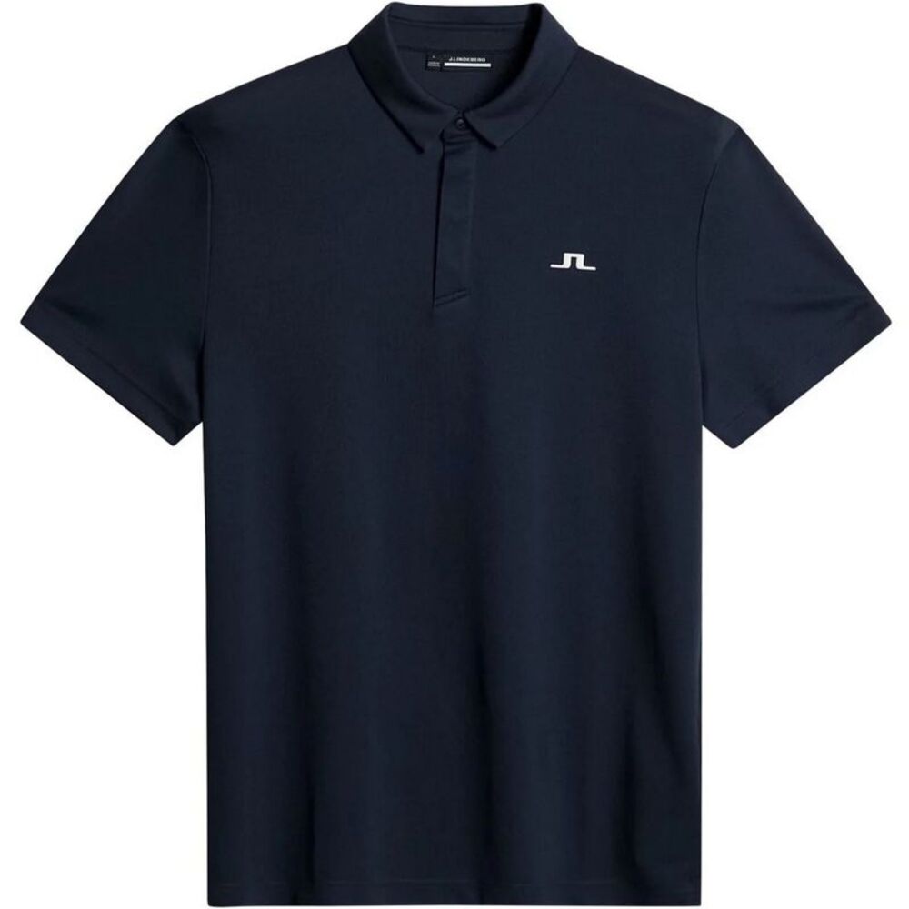 J.Lindeberg Mens Collared Short-Sleeved Polo Shirt / Navy